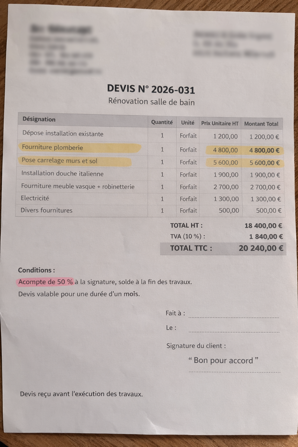 Devis travaux : exemples PDF et conseils pour bien analyser
